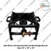 Indian Armed Force-Police-Security-Fire Department Gas Stove | Commercial Gas Chulha Single Burner 18" x 18" x 18"