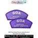 BSG Goa Shoulder Badge with purple merrow border featuring North Goa and South Goa district association identification design available in digital printed and machine embroidery variants for Bharat Scouts and Guides uniforms
