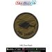 Round olive-drab patch featuring the HAL Dhruv Advanced Light Helicopter silhouette with black merrow border. Available in 3-inch and 4-inch sizes with Sewn-On, Pin & Velcro (Hook) backing.