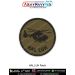 Round olive-drab patch showing the HAL LUH (Light Utility Helicopter) silhouette with black merrow border. Available in 3-inch and 4-inch sizes with Sewn-On, Pin & Velcro (Hook) backing.