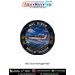 HAL Kiran Heritage Patch featuring India's indigenous intermediate jet trainer aircraft in classic red and white training colours with the slogan "Wings of Tomorrow." Premium round aviation fabric patch for Indian Air Force enthusiasts, pilots, cadets, an