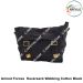 Armed Forces (Haversack Webbing Cotton Black) Webbing Equipment A Rectangular Bag With Metal Fittings