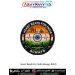 Heart Beats For India Always Patch featuring Indian Tricolour, Ashoka Chakra, heartbeat waveform, India landmarks, patriotic artwork and black merrow border