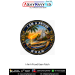 I Am a Proud Goan Patch featuring a traditional Goan fishing boat, Portuguese church, tropical beach, Arabian Sea sunset, coconut palms and coastal landscape in a premium digital print heritage patch.