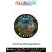 I Am a Proud Manipuri Patch featuring a Manipuri classical dancer, Loktak Lake, traditional fishing boat, Sangai Deer and the scenic hills of Manipur in a premium digital print heritage patch.