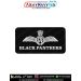 IAF Black Panthers Patch personalized Indian Air Force squadron identification patch featuring IAF wings emblem and Black Panthers squadron title on premium digital printed fabric with black merrow border for flight suits, flying overalls, squadron identi
