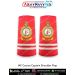 IAF Course Captain shoulder flap pair in red fabric featuring Indian Air Force training insignia with double reflective silver stripes.