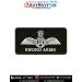 IAF Sword Arms Patch featuring the Indian Air Force wings emblem and SWORD ARMS designation associated with No. 51 Squadron, displayed on a military green fabric base with a stitched merrow border, suitable for flying suits, uniforms, jackets, aviation co