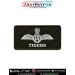 IAF Black Panthers Patch personalized Indian Air Force squadron identification patch featuring IAF wings emblem and Black Panthers squadron title on premium digital printed fabric with black merrow border for flight suits, flying overalls, squadron identi