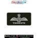 IAF Tridents Patch featuring the Indian Air Force wings emblem and TRIDENTS designation associated with No. 223 Squadron, displayed on a military green fabric base with a stitched merrow border, suitable for flying suits, uniforms, jackets, aviation gear,