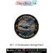Indian Air Force C-17 Globemaster III Heritage Patch featuring a detailed illustration of the C-17 military transport aircraft flying above the Himalayas with the slogan "Deliver Anywhere". Premium round military aviation fabric patch for Air Force person