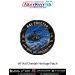 Indian Air Force HAL Cheetah Heritage Patch featuring a detailed illustration of the HAL Cheetah high-altitude utility helicopter flying above Himalayan mountain ranges with the slogan "Above the Impossible". Premium round fabric military aviation collect
