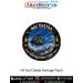 Indian Air Force HAL Chetak Heritage Patch featuring a detailed illustration of the HAL Chetak utility helicopter flying above Himalayan mountain ranges with the slogan "Serving Every Front". Premium round fabric military aviation collector patch for Air