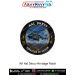 Indian Air Force HAL Dhruv Heritage Patch featuring a detailed illustration of the HAL Dhruv Advanced Light Helicopter flying above Himalayan mountain ranges with the slogan "Versatile by Design". Premium round fabric military aviation collector patch for