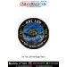 Indian Air Force HAL LUH Heritage Patch featuring a detailed illustration of the HAL Light Utility Helicopter flying above Himalayan mountain ranges with the slogan "Ready for Every Mission". Premium round fabric military aviation collector patch for Air