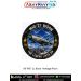 Indian Air Force MiG-21 Bison Heritage Patch featuring a detailed illustration of the MiG-21 Bison fighter aircraft flying above mountain ranges with the slogan "The Legend Lives On". Premium round fabric military aviation collector patch for Air Force pe
