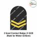 Indian Coast Guard Rank & Branch Badges (Sailors) For Winter Uniform-II GCB |II Good Conduct Badge ( New Technology ) 9.5cm H X 6.5cm W