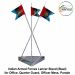 Indian Armed Forces Lancer Stand (Set of One Tripod Base & Three Poles) Brass | Steel-Steel