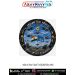 Indian Air Force Touch the Sky with Glory roundel patch featuring Rafale fighter jets, C-17 Globemaster III, C-130J Super Hercules, P-8I style maritime aircraft, utility helicopter, UAV drone, Akash missile system, radar vehicle, Indian National Flag and