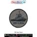High quality INS Ajral Patch featuring the detailed silhouette of the Indian Navy tug vessel with mast, bridge and hull elements printed on a grey tactical fabric base and finished with a reinforced merrow border.