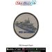 High quality INS Anvesh Patch featuring a detailed printed illustration of the INS Anvesh naval research vessel on a round fabric patch with merrow border suitable for jackets uniforms backpacks biker gear and Indian Navy memorabilia collectors