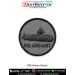 "Premium INS Arihant Patch featuring a detailed silhouette of the INS Arihant ballistic missile submarine printed on a round tactical fabric patch with merrow border suitable for jackets uniforms backpacks biker jackets and Indian Navy memorabilia collect