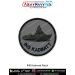 High quality INS Jyoti Patch showing a detailed digital printed silhouette of the Indian Navy fleet tanker INS Jyoti with a clean grey background crafted on premium fabric with a strong merrow border suitable for jackets uniforms backpacks biker vests tac