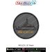 High resolution INS LCU L 51 Patch showing a detailed digital printed silhouette of the Indian Navy landing craft utility vessel INS L 51 with visible bridge, mast and hull structure on premium fabric finished with a strong merrow border suitable for jack