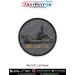 High quality digital printed Indian Navy INS LCU L 55 Patch showing the detailed silhouette of the landing craft utility vessel L 55 with clear deck, mast and ramp features on a premium fabric base with a durable merrow border, ideal for uniforms, jackets