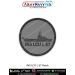 High quality digital printed INS LCU L 57 Patch featuring the detailed silhouette of the Indian Navy landing craft utility vessel LCU L 57 on durable fabric with a strong merrow stitched border, ideal for uniforms, jackets, backpacks, rider gear and naval