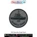 A high quality digital printed INS Satpura Patch featuring the detailed outline of the Indian Navy Shivalik class stealth frigate, crafted on premium fabric with a merrow border, ideal for jackets, uniforms, tactical bags, biker gear, rucksacks, collectib