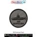 A premium quality INS Shankush Patch showing the silhouette of the Indian Navy submarine INS Shankush on durable printed fabric with a strong merrow border; perfect for jackets, uniforms, tactical backpacks, biker gear, display boards, and collectors of I
