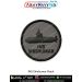 A premium quality INS Shankush Patch showing the silhouette of the Indian Navy submarine INS Shankush on durable printed fabric with a strong merrow border; perfect for jackets, uniforms, tactical backpacks, biker gear, display boards, and collectors of I