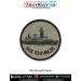 A premium quality INS Shankush Patch showing the silhouette of the Indian Navy submarine INS Shankush on durable printed fabric with a strong merrow border; perfect for jackets, uniforms, tactical backpacks, biker gear, display boards, and collectors of I