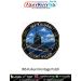 INS Kalvari Heritage Patch featuring the Indian Navy's Kalvari-class diesel-electric attack submarine sailing on the ocean with the Indian National Flag. Premium round digital print fabric patch with navy blue border, black merrow edge and the motto "Sile
