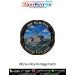 INS Sumitra Heritage Patch featuring Indian Navy offshore patrol vessel INS Sumitra (P59) sailing at sea. Premium round digital print fabric patch with navy blue border, black merrow edge and the motto "Watching Every Shore – Protect • Serve • Secure".