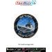 INS Tushil Heritage Patch featuring Indian Navy stealth frigate INS Tushil (F70) sailing at sea. Premium round digital print fabric patch with navy blue outer ring, black merrow border and the motto "Always on Patrol – Watchful • Determined • Ready".