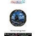 INS Vela Heritage Patch featuring the Indian Navy's Kalvari-class diesel-electric attack submarine INS Vela sailing on the ocean with the Indian National Flag. Premium round digital print fabric patch with navy blue border, black merrow edge and the motto