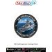 INS Visakhapatnam Heritage Patch Indian Navy round fabric patch featuring D66 stealth guided missile destroyer with Dominating the Horizon artwork in premium digital print.