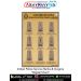 Indian Police Service Ranks and Insignia digital chart displaying IPS officer hierarchy from Assistant Superintendent of Police to Director General of Police with official insignia, stars, national emblem, and bilingual Hindi and English labels for UPSC a