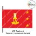 Indian Army Lancer Flag -Vehicle Flag (Army Infantry Regiments) | Indian Military Stiffener Flag with Double Side Logo (9" X 18")-JAT Regiment-Maj.General