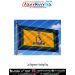Jat Regiment Flag flying on flagpole with golden yellow centre rifle green inner border navy blue outer border and IX Jat Regiment insignia