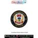 Jharkhand Police Veteran Patch featuring Jharkhand Police insignia in navy blue round veteran badge with gold lettering, shield centre and black merrow border