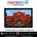 Karnataka High Court Bengaluru Heritage Patch featuring iconic red High Court building architecture artwork with black merrow border tourism souvenir velcro patch by ArmyNavyAir