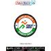 Premium round Khelo India fabric patch featuring the iconic Khelo India logo in saffron, white, green, and navy blue, surrounded by the messages Fit Body Fit Mind Fit Nation and Stronger Today Better Tomorrow, finished with a durable black merrow border.