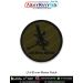 L16 81mm Mortar Patch – olive-green round tactical patch featuring black L16 81mm mortar silhouette and bold text - premium printed fabric with reinforced merrow border - ideal for jackets, uniforms, rucksacks, and collector displays by ArmyNavyAir