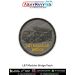An olive green military patch showing a detailed illustration of the L&T Modular Bridge mounted on a military truck with a reinforced merrow border designed for defence collectors combat engineering enthusiasts trekkers bikers tactical users and military