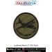 Round olive-drab tactical patch featuring the silhouette of the Lockheed Martin C-130J Super Hercules aircraft with a black merrow border. Available in 3-inch and 4-inch sizes with Sewn-On, Pin & Velcro (Hook) backing.