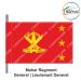 Indian Army Lancer Flag -Vehicle Flag (Army Infantry Regiments) | Indian Military Stiffener Flag with Double Side Logo (9" X 18")-Mahar Regiment-Brigadier