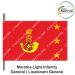 Indian Army Lancer Flag -Vehicle Flag (Army Infantry Regiments) | Indian Military Stiffener Flag with Double Side Logo (9" X 18")-Marathali|Maratha Light Infantry-Brigadier